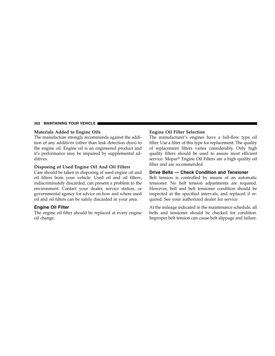 Dodge 2005 Dakota User Manual | Page 302 / 392