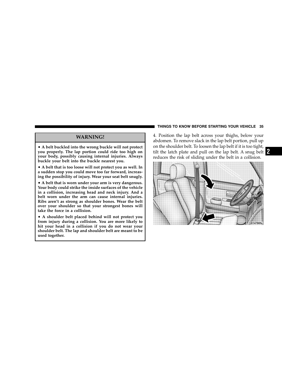 Dodge 2005 Dakota User Manual | Page 35 / 392