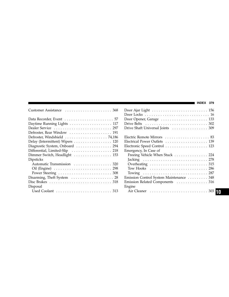 Dodge 2005 Dakota User Manual | Page 379 / 392