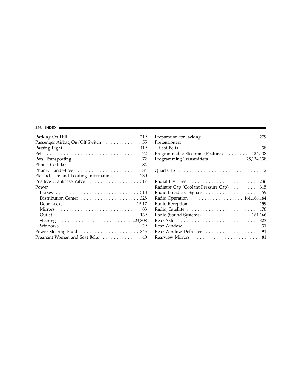 Dodge 2005 Dakota User Manual | Page 386 / 392