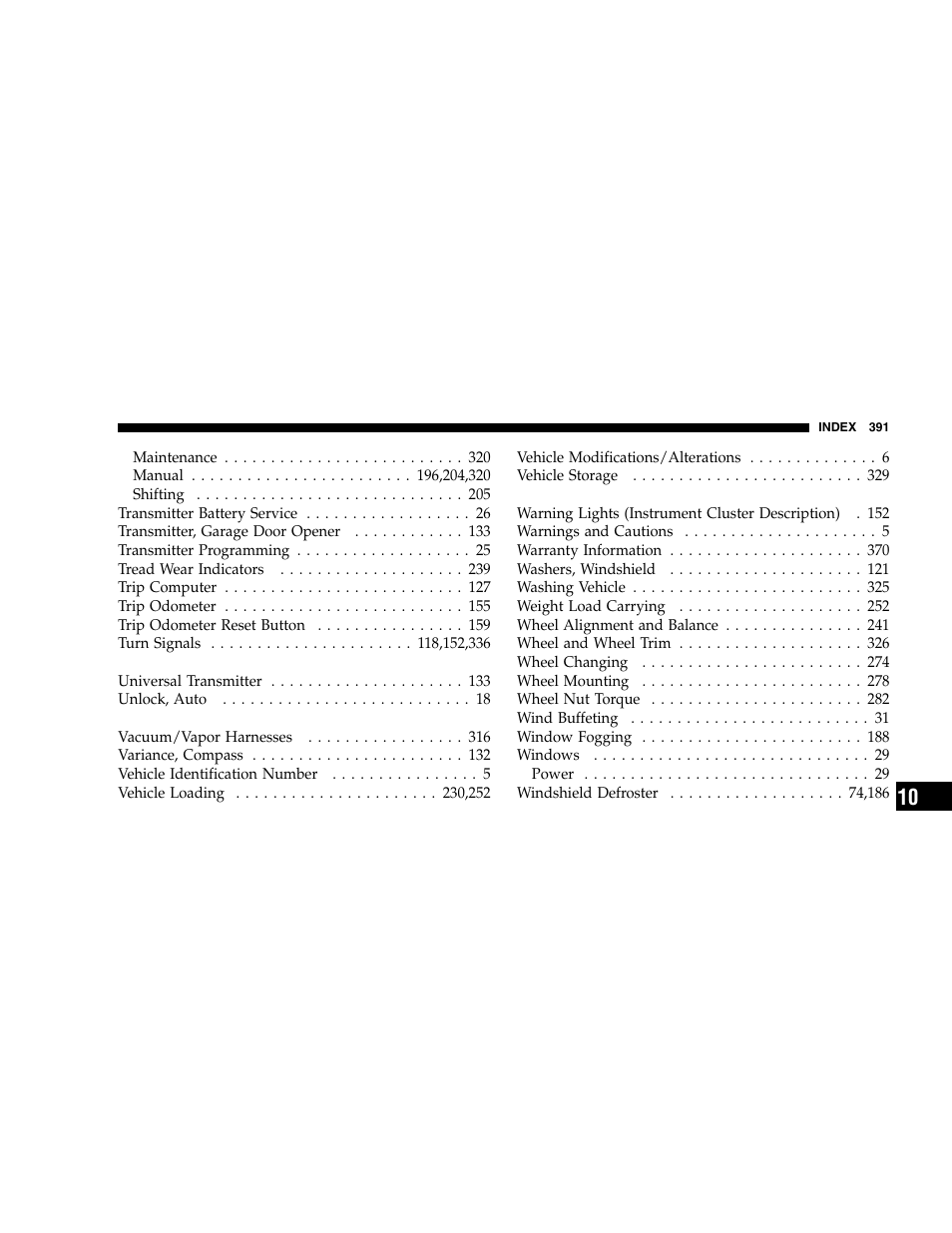 Dodge 2005 Dakota User Manual | Page 391 / 392