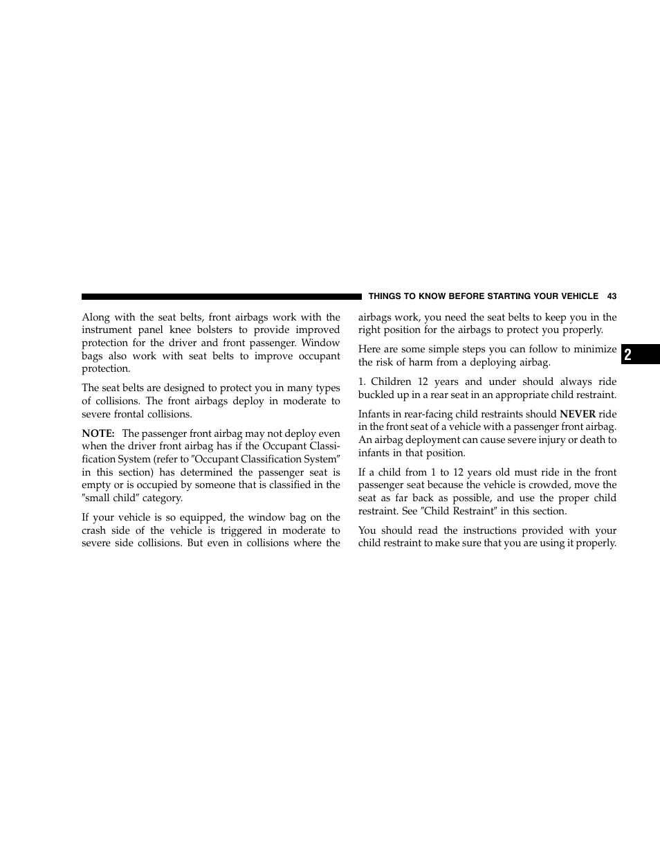Dodge 2005 Dakota User Manual | Page 43 / 392