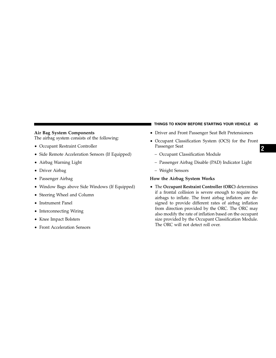 Dodge 2005 Dakota User Manual | Page 45 / 392