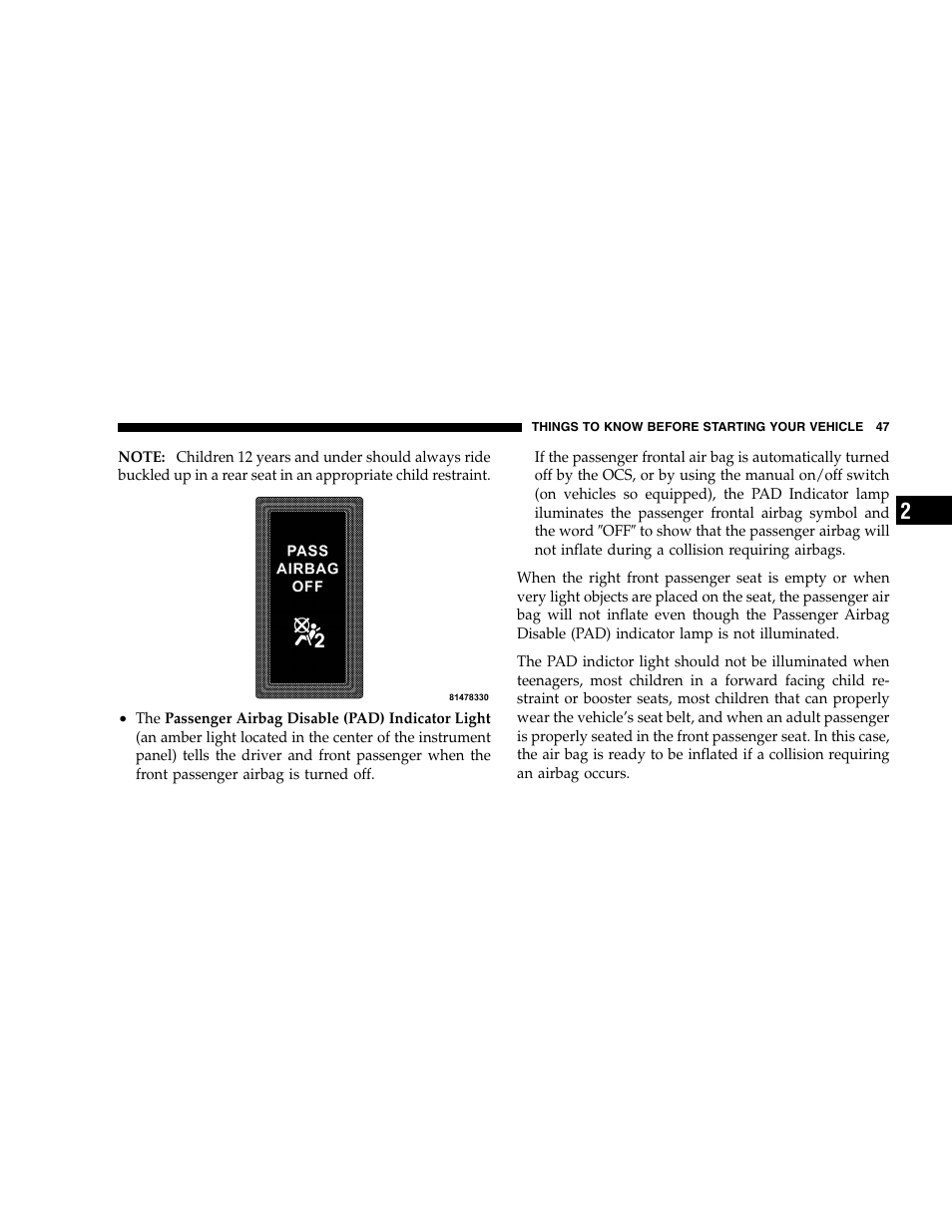 Dodge 2005 Dakota User Manual | Page 47 / 392