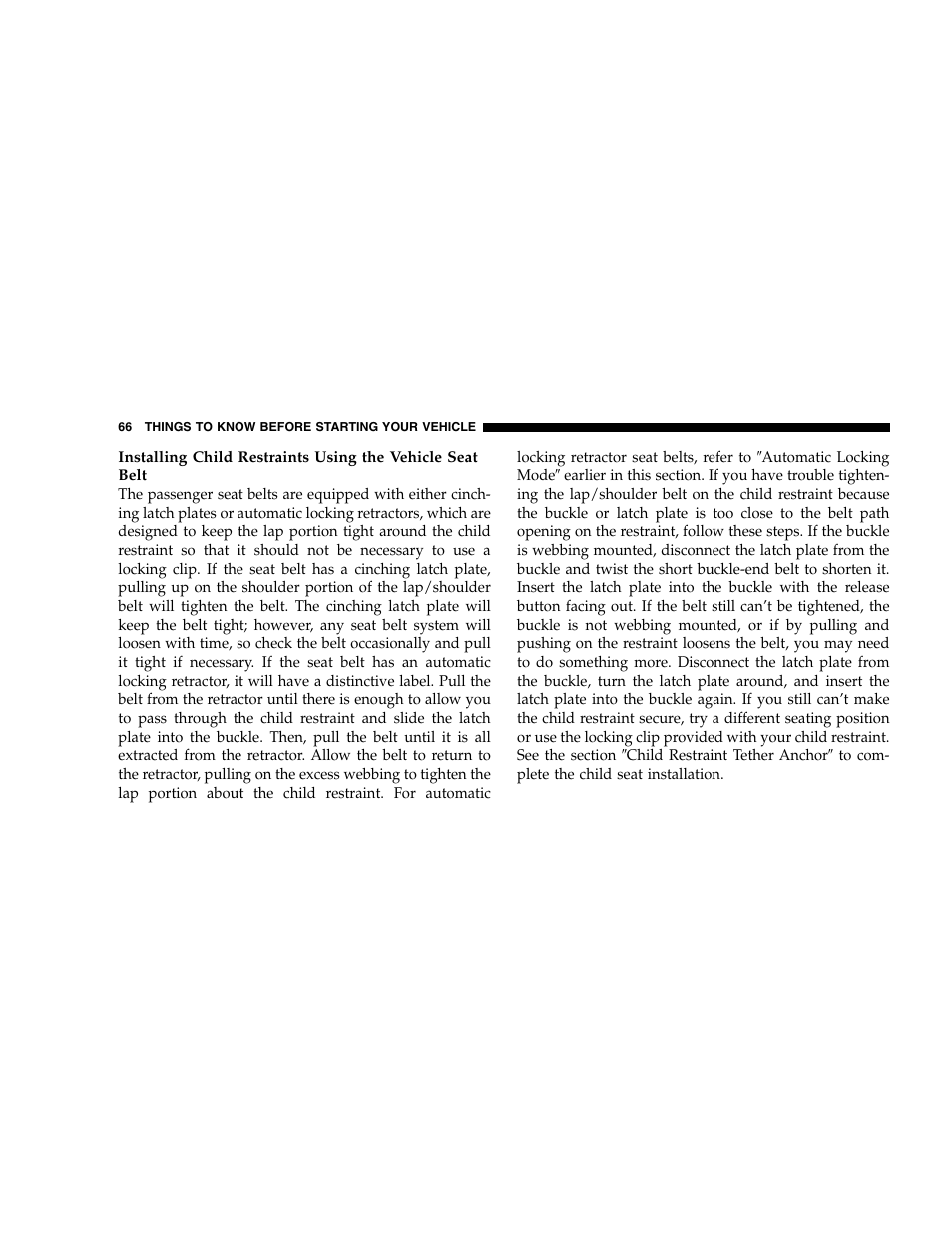 Dodge 2005 Dakota User Manual | Page 66 / 392