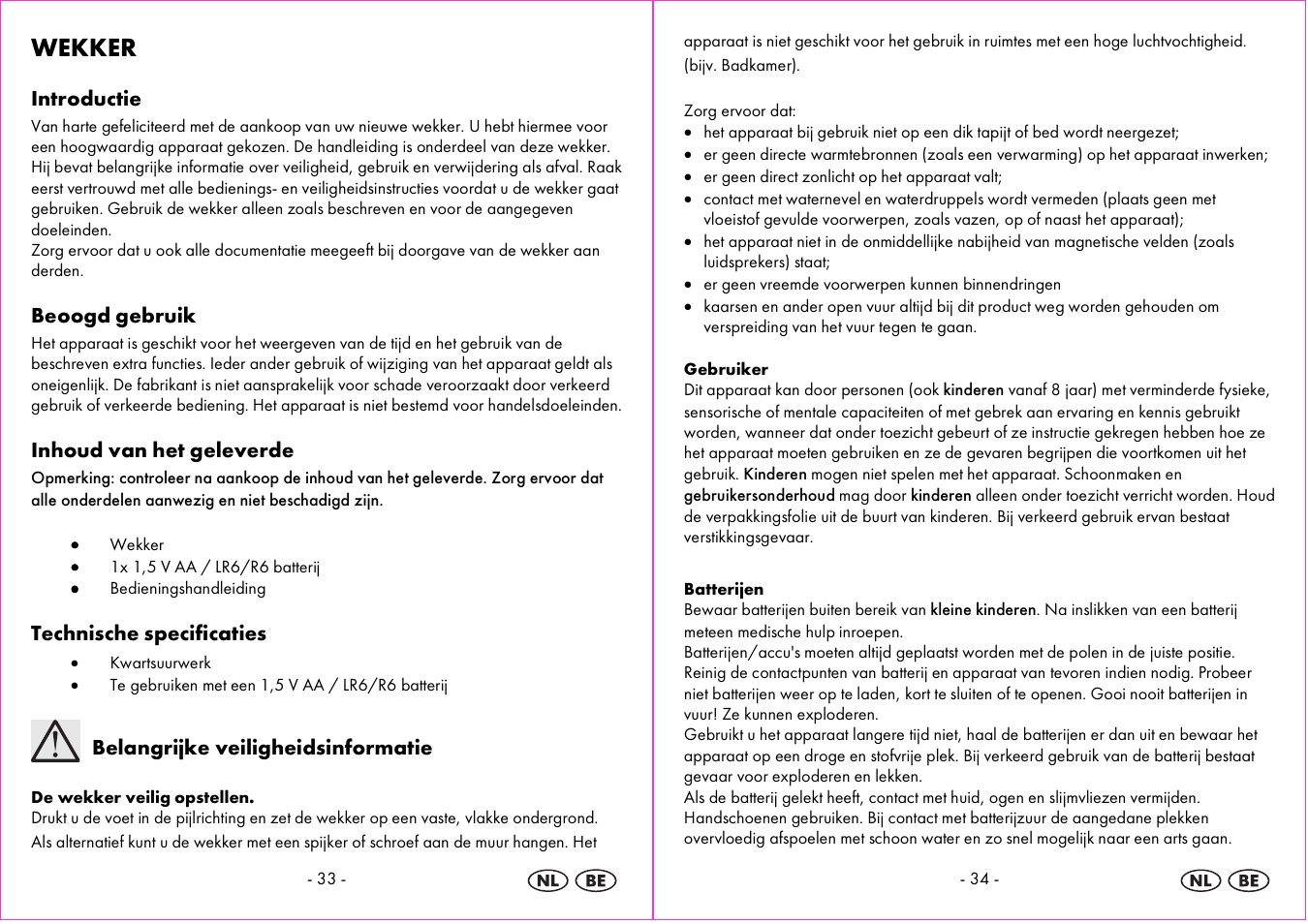 Wekker | Auriol 4-LD3865 User Manual | Page 18 / 24