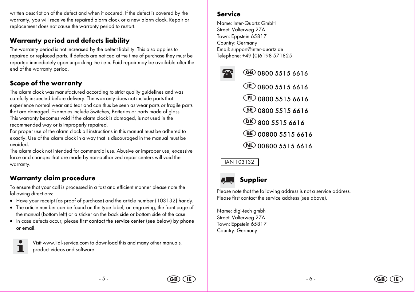 Auriol 4-LD3865 User Manual | Page 4 / 24