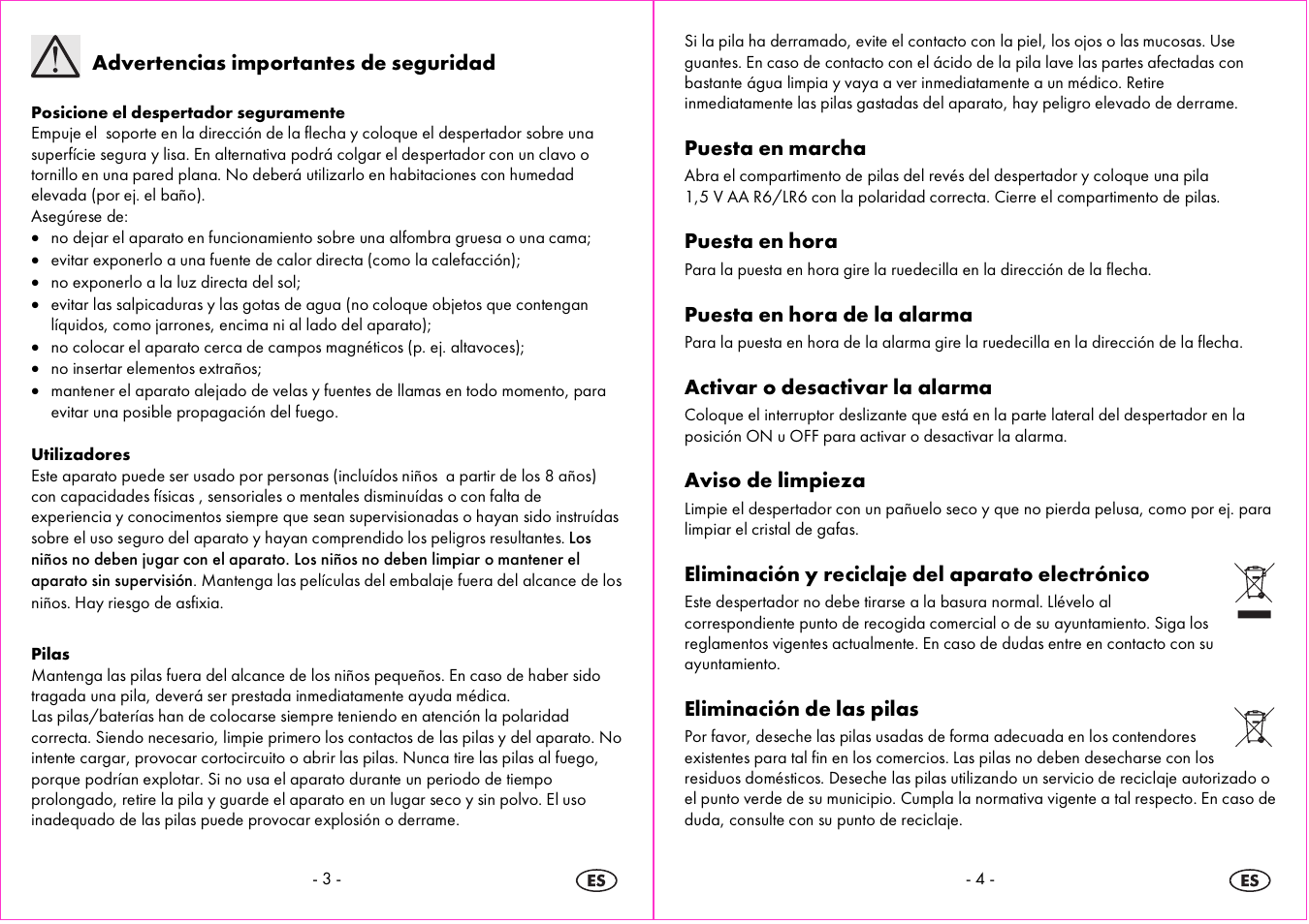 Auriol 4-LD3865 User Manual | Page 3 / 18