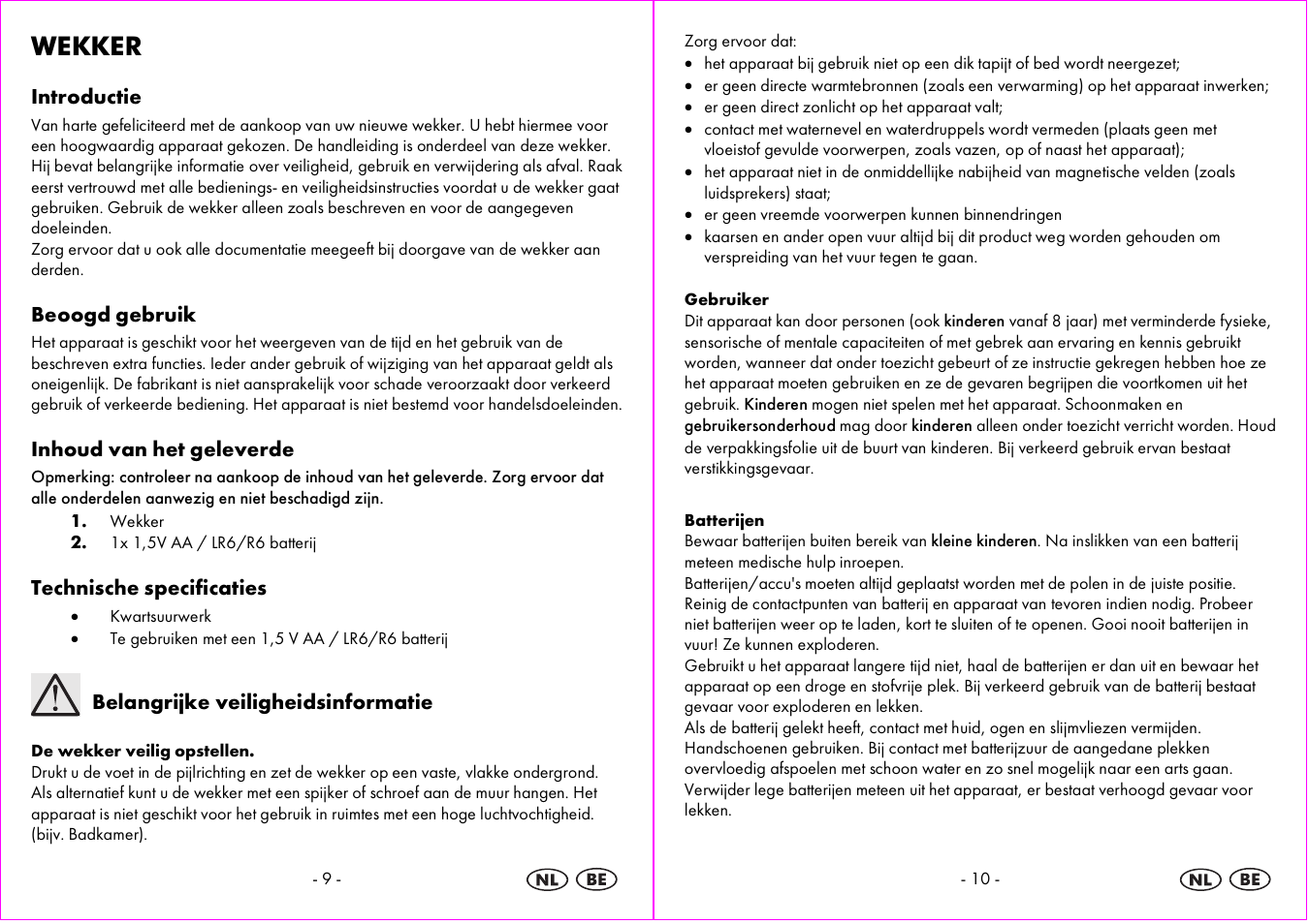 Wekker | Auriol 4-LD3865 User Manual | Page 6 / 15