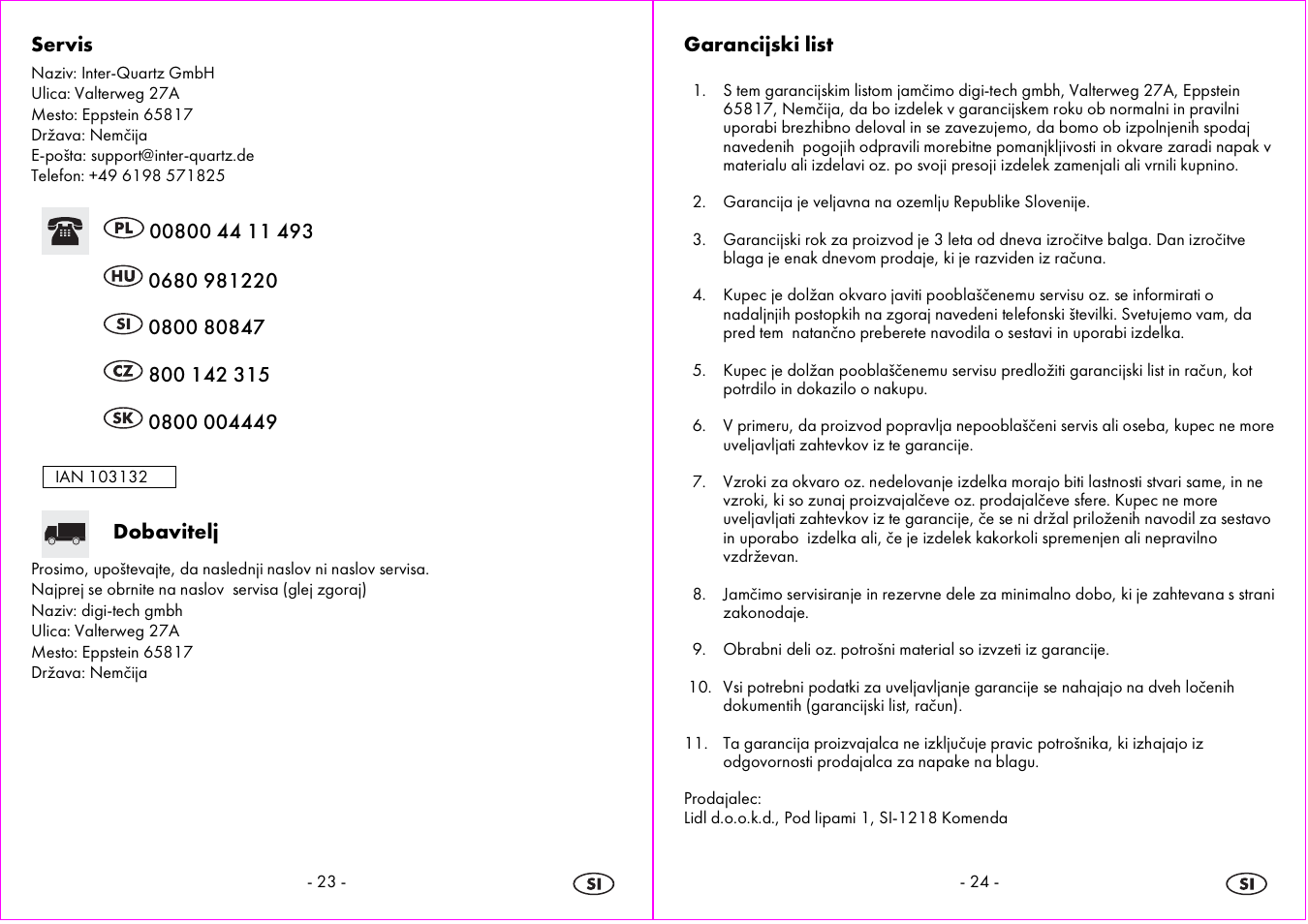 Auriol 4-LD3865 User Manual | Page 13 / 24