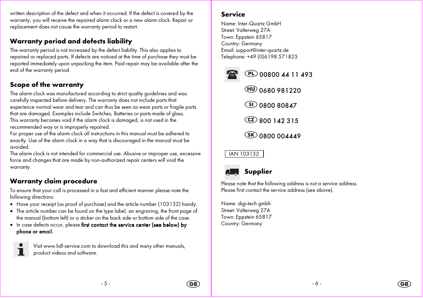 Auriol 4-LD3865 User Manual | Page 4 / 24