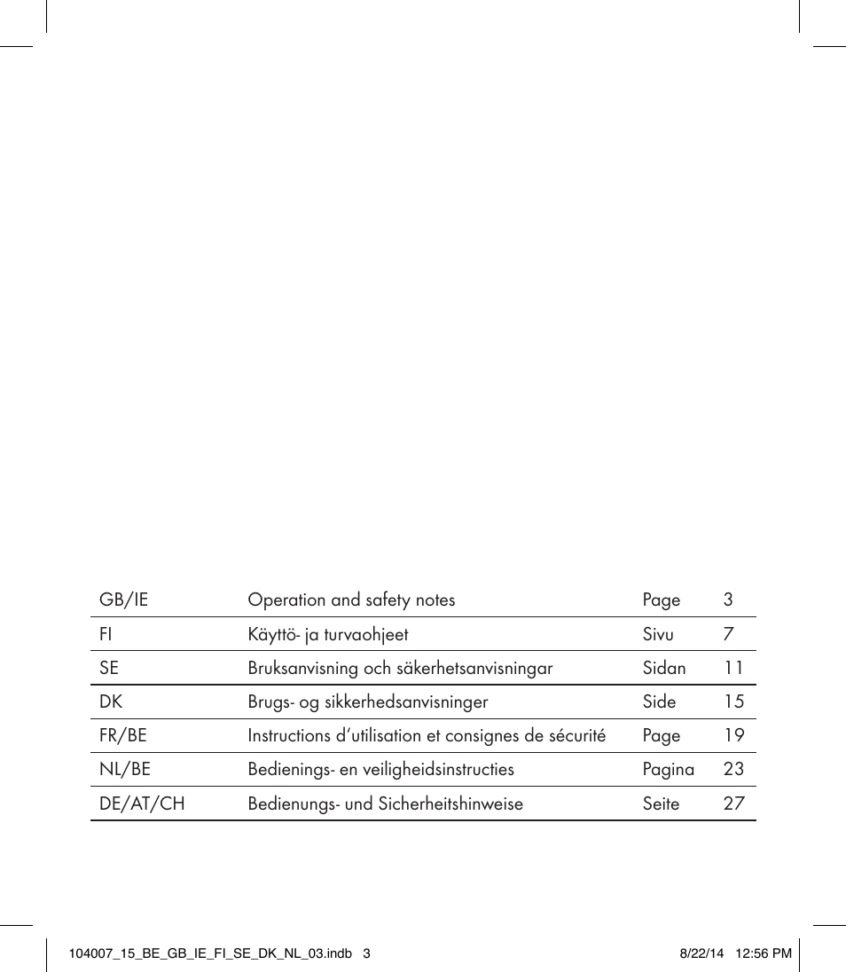 Auriol 104007-14-xx User Manual | Page 3 / 32