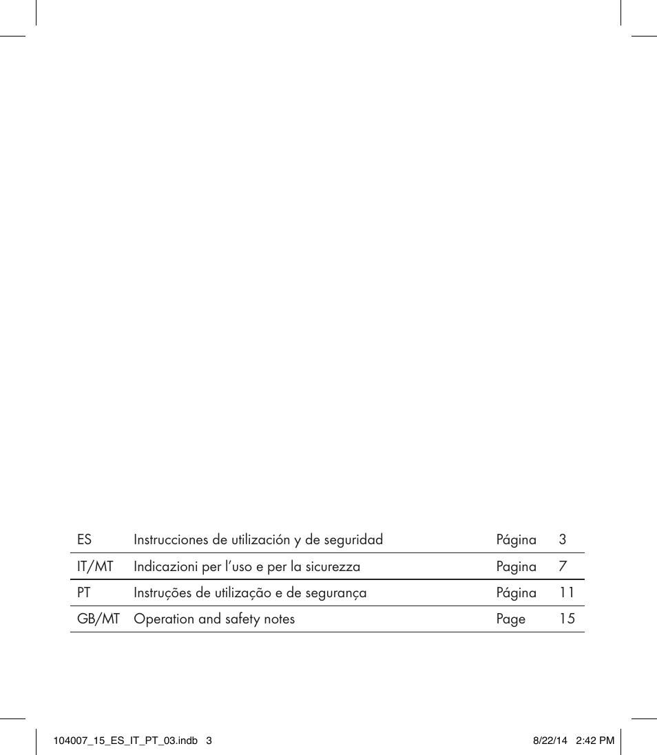 Auriol 104007-14-xx User Manual | Page 3 / 20