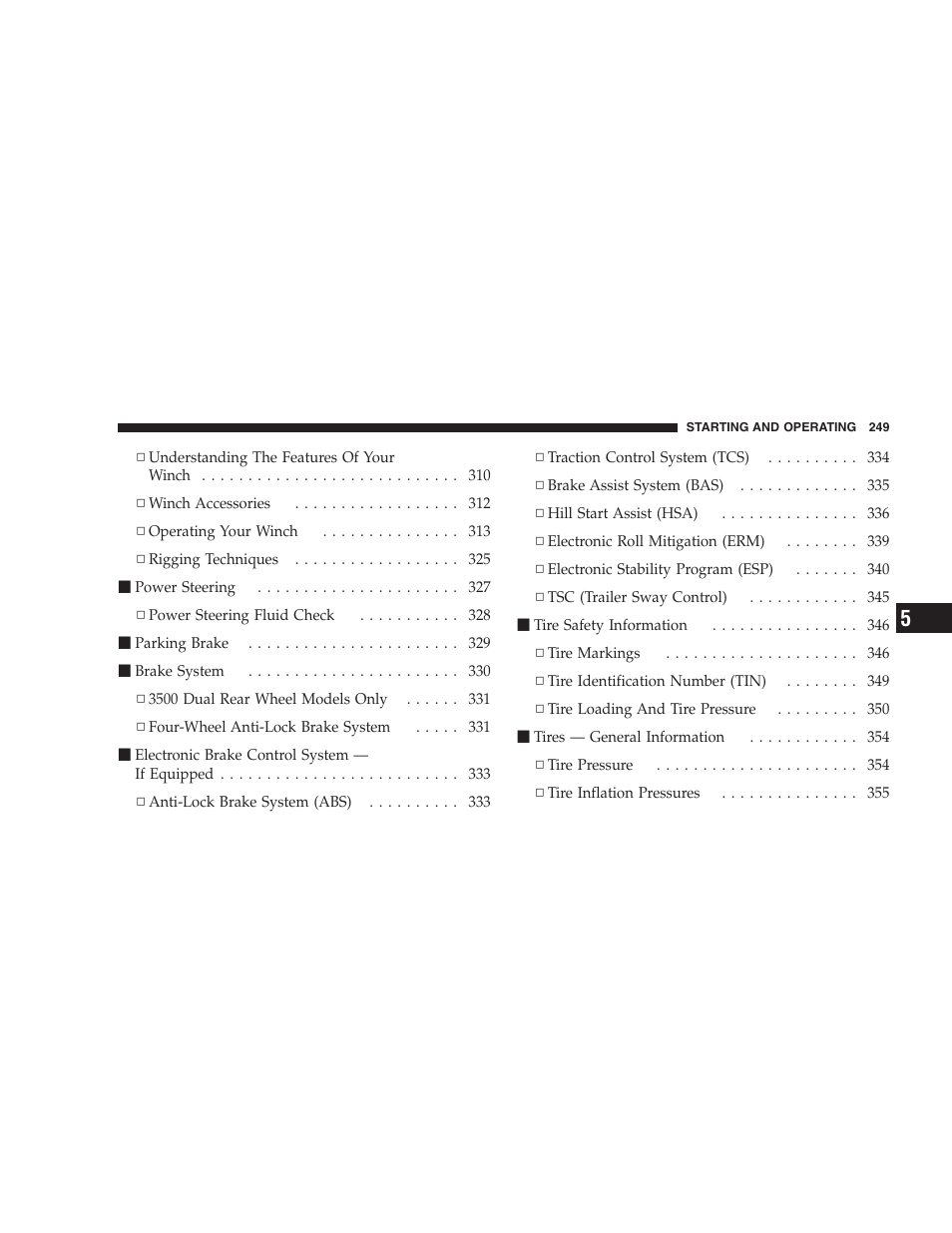 Dodge 2009 Ram 1500 User Manual | Page 251 / 532