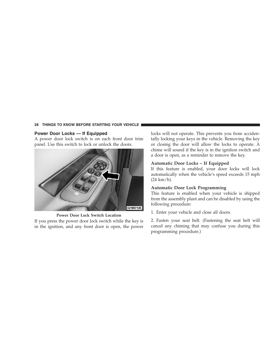 Power door locks - if equipped, Power door locks — if equipped | Dodge 2009 Ram 1500 User Manual | Page 30 / 532