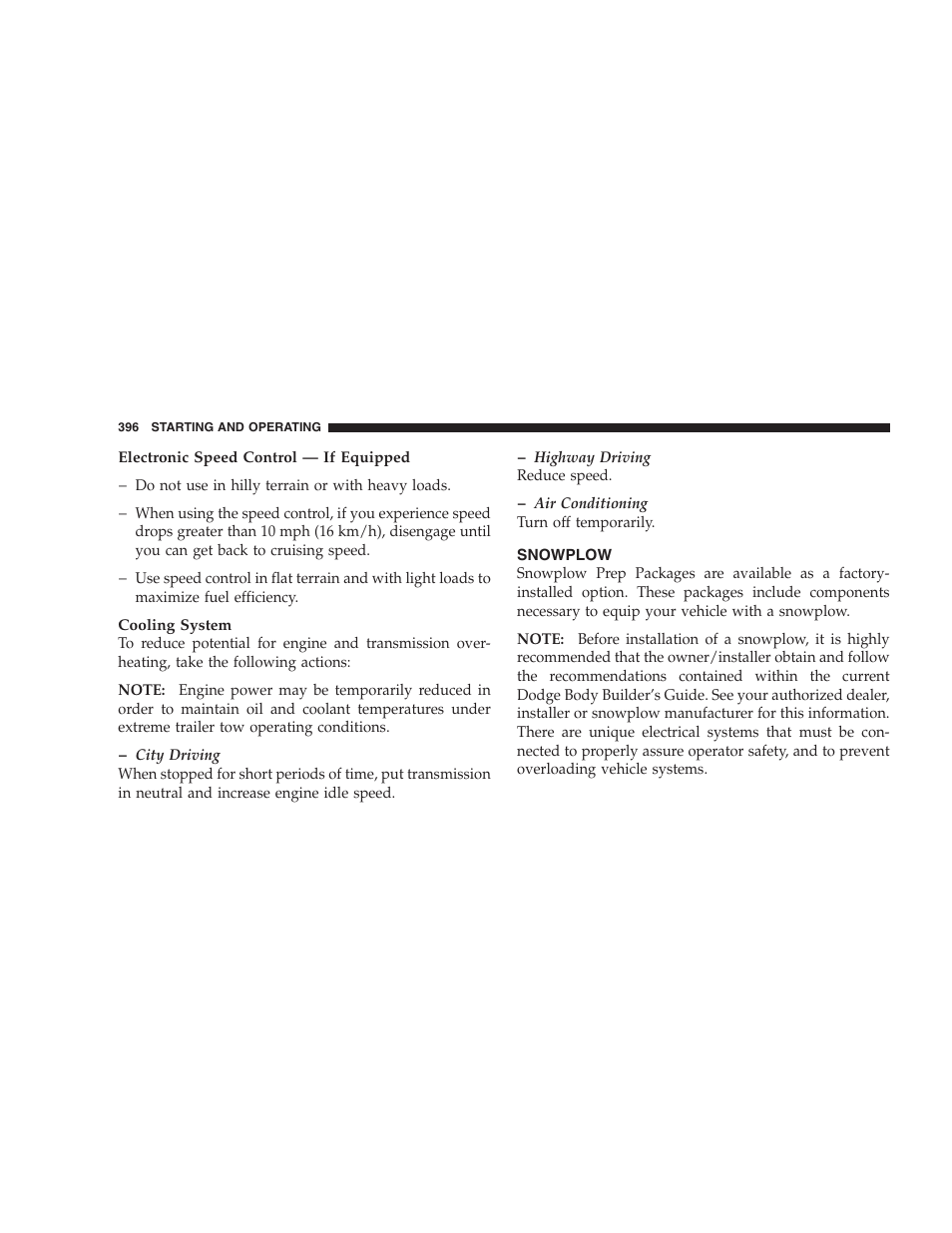 Snowplow | Dodge 2009 Ram 1500 User Manual | Page 398 / 532