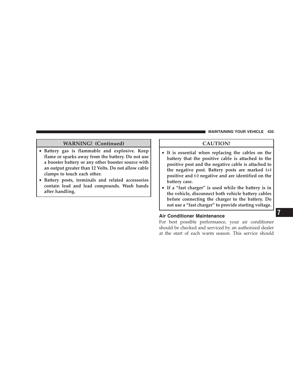 Air conditioner maintenance | Dodge 2009 Ram 1500 User Manual | Page 437 / 532