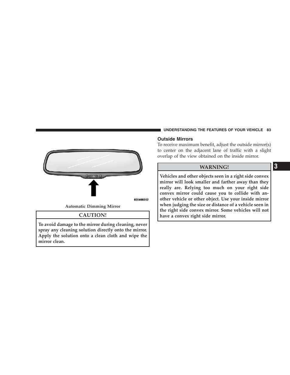 Outside mirrors | Dodge 2009 Ram 1500 User Manual | Page 85 / 532