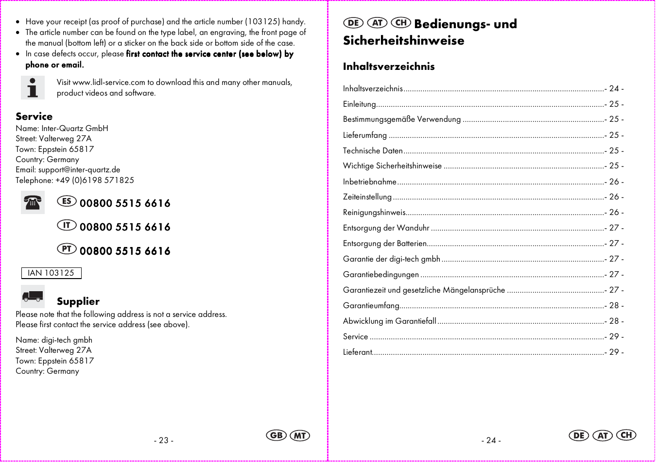 Bedienungs- und sicherheitshinweise | Auriol 4-LD3844 User Manual | Page 13 / 16