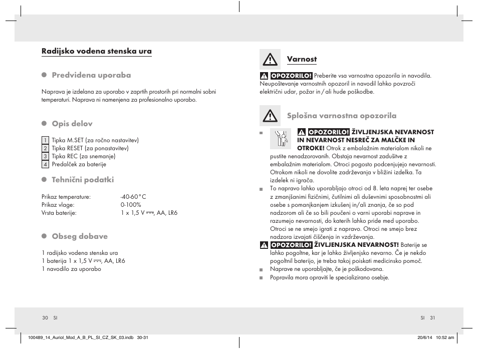 Auriol 100489-14-xx User Manual | Page 17 / 34