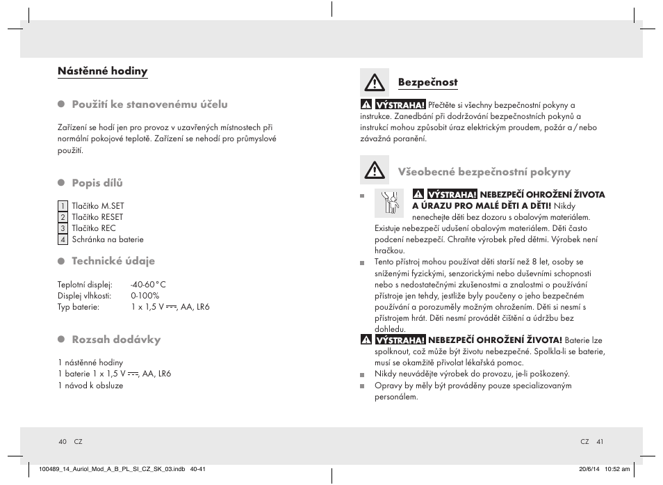 Auriol 100489-14-xx User Manual | Page 22 / 34