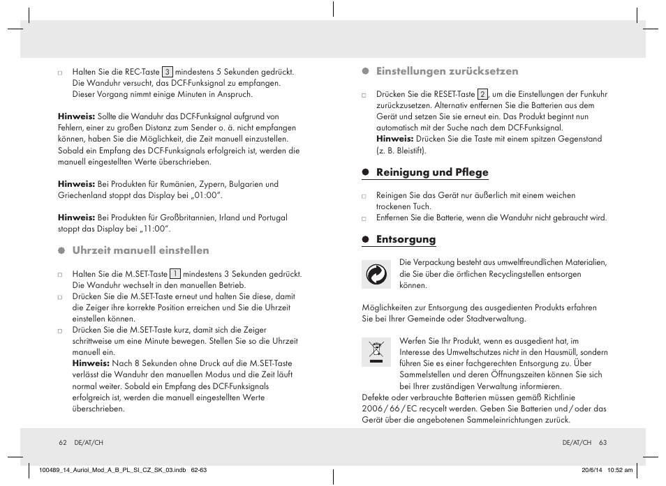 Auriol 100489-14-xx User Manual | Page 33 / 34