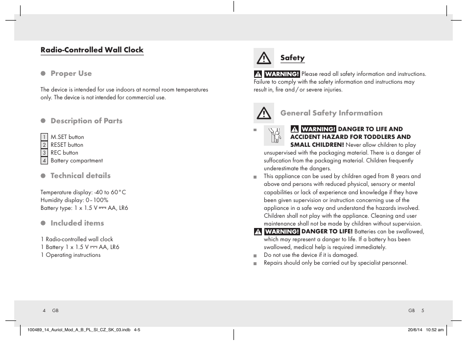 Auriol 100489-14-xx User Manual | Page 4 / 34