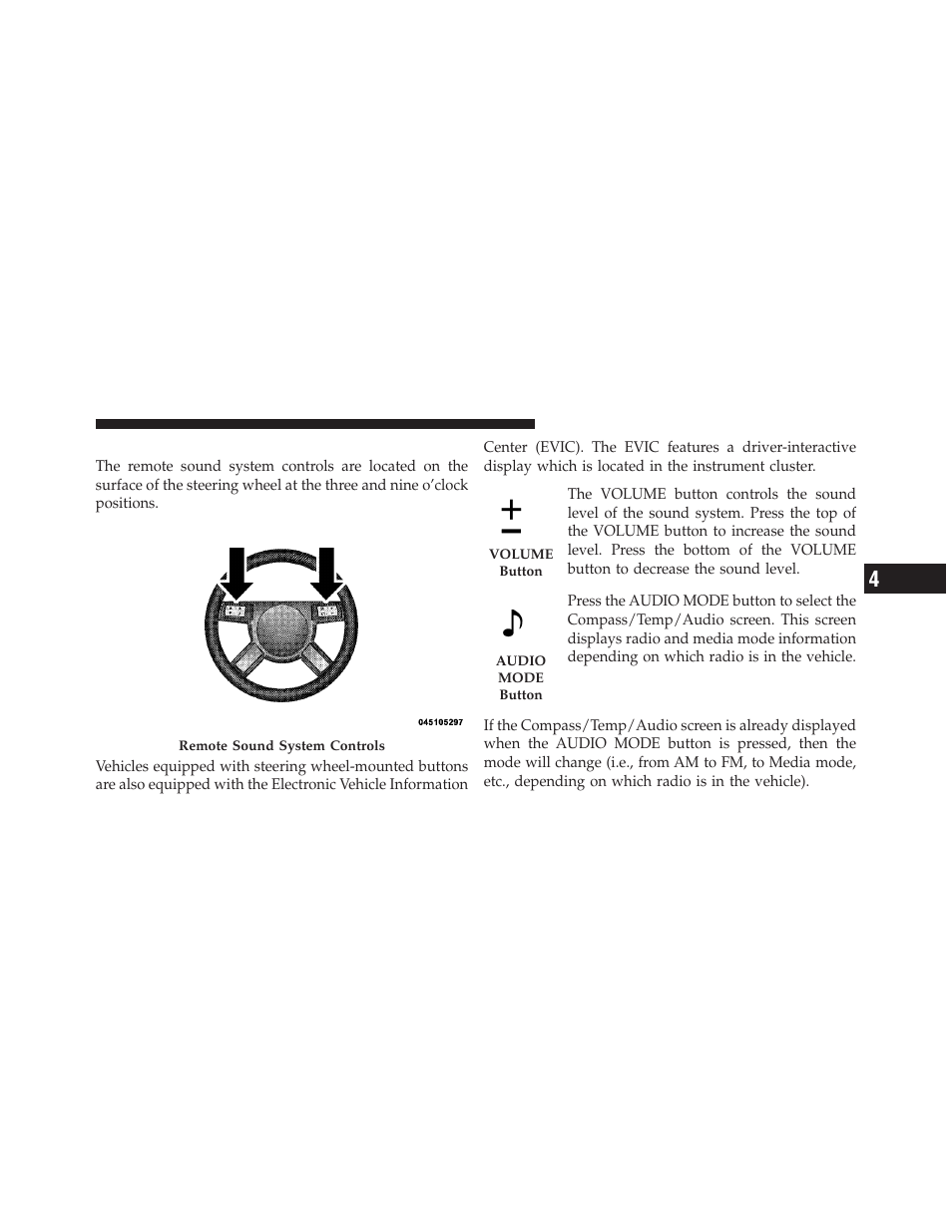 Remote sound system controls | Dodge CHARGER 2010 User Manual | Page 236 / 478