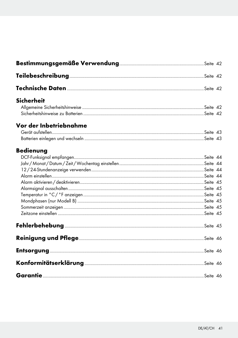 Auriol Z30237B_C User Manual | Page 41 / 48