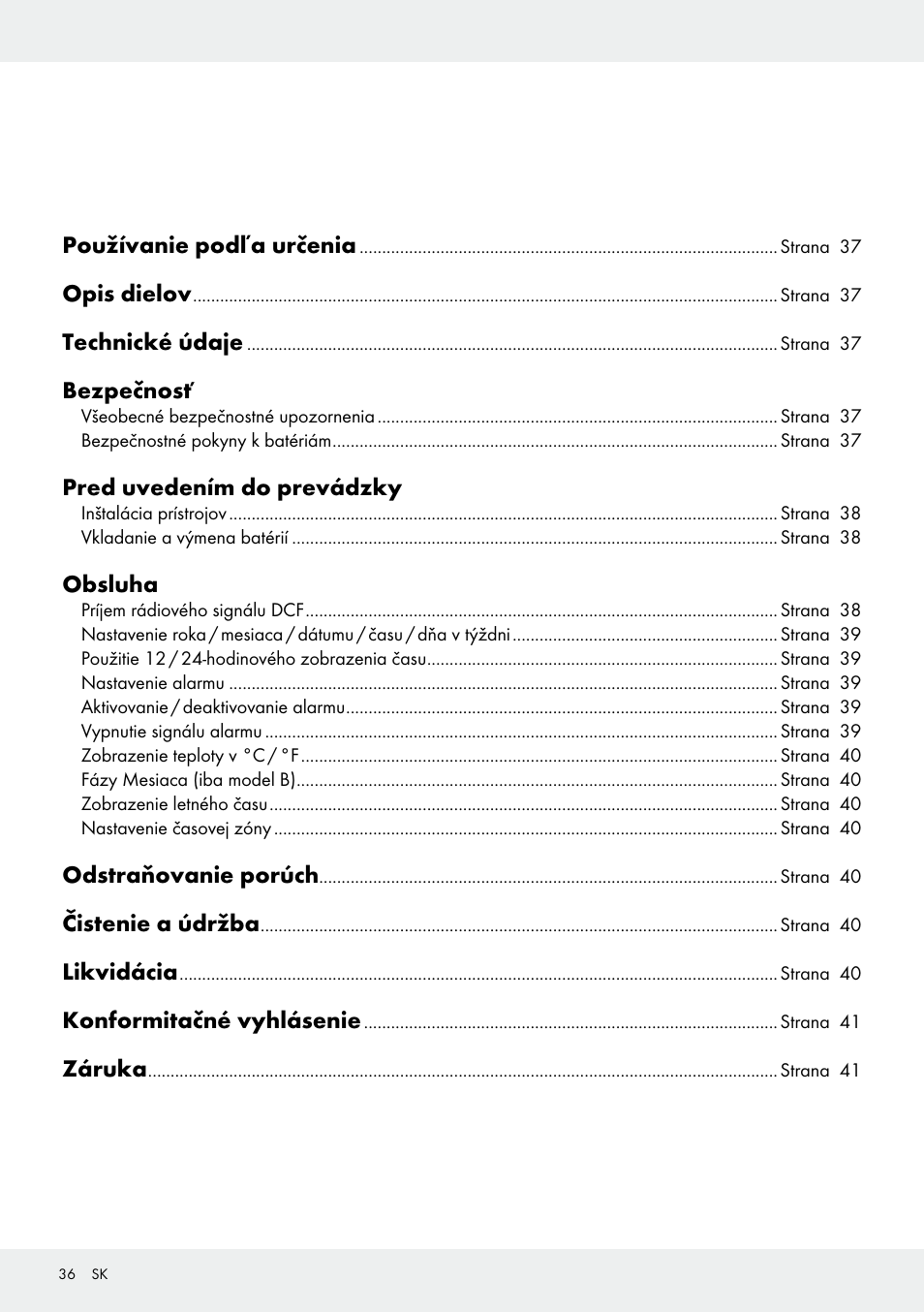 Auriol Z30237B_C User Manual | Page 36 / 49