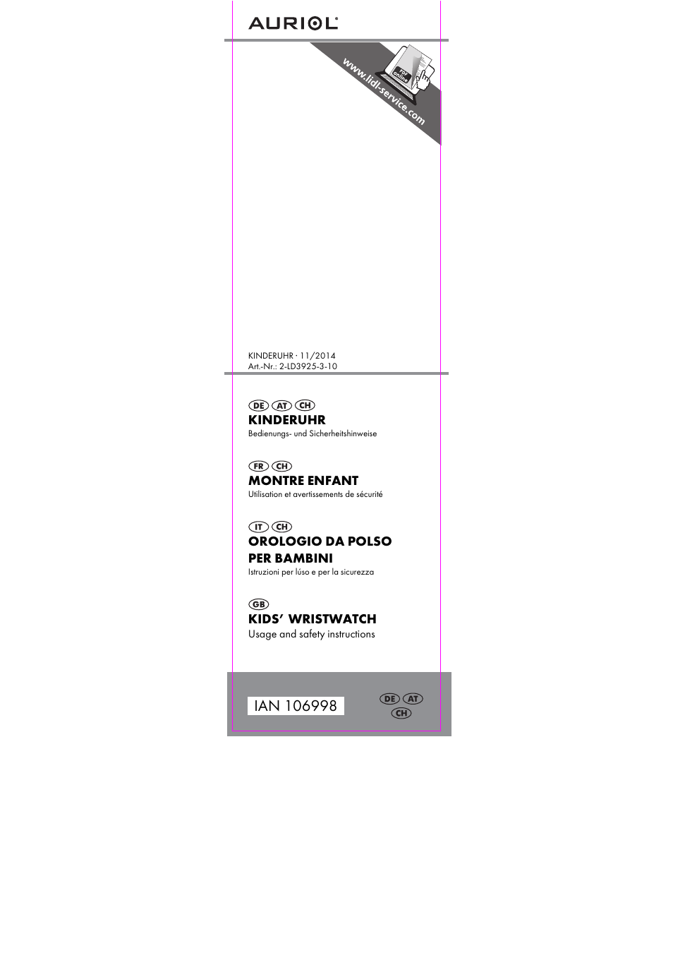 Auriol 2-LD3925-3-10 User Manual | 23 pages
