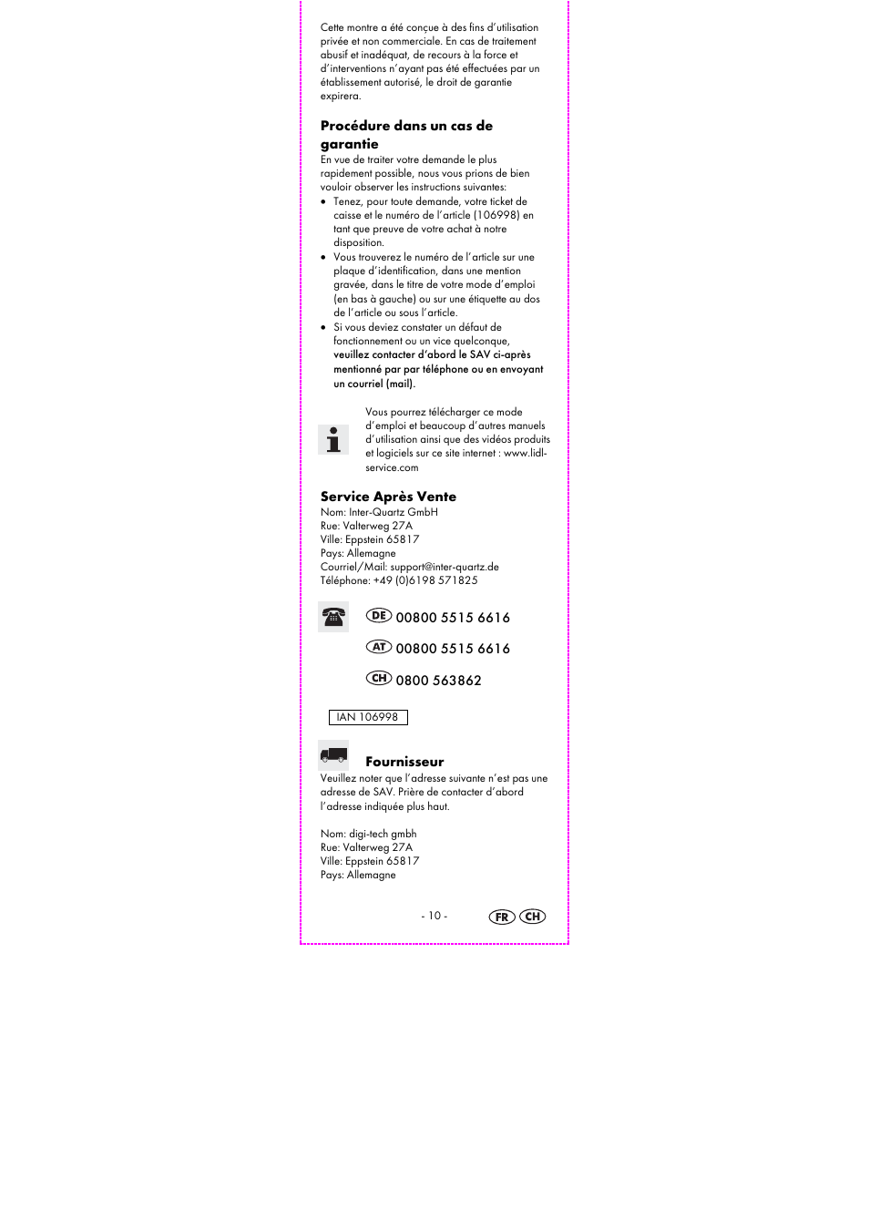 Auriol 2-LD3925-3-10 User Manual | Page 12 / 23