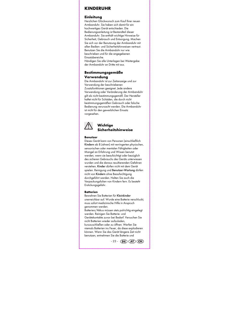 Kinderuhr | Auriol 2-LD3925-3-10 User Manual | Page 25 / 30