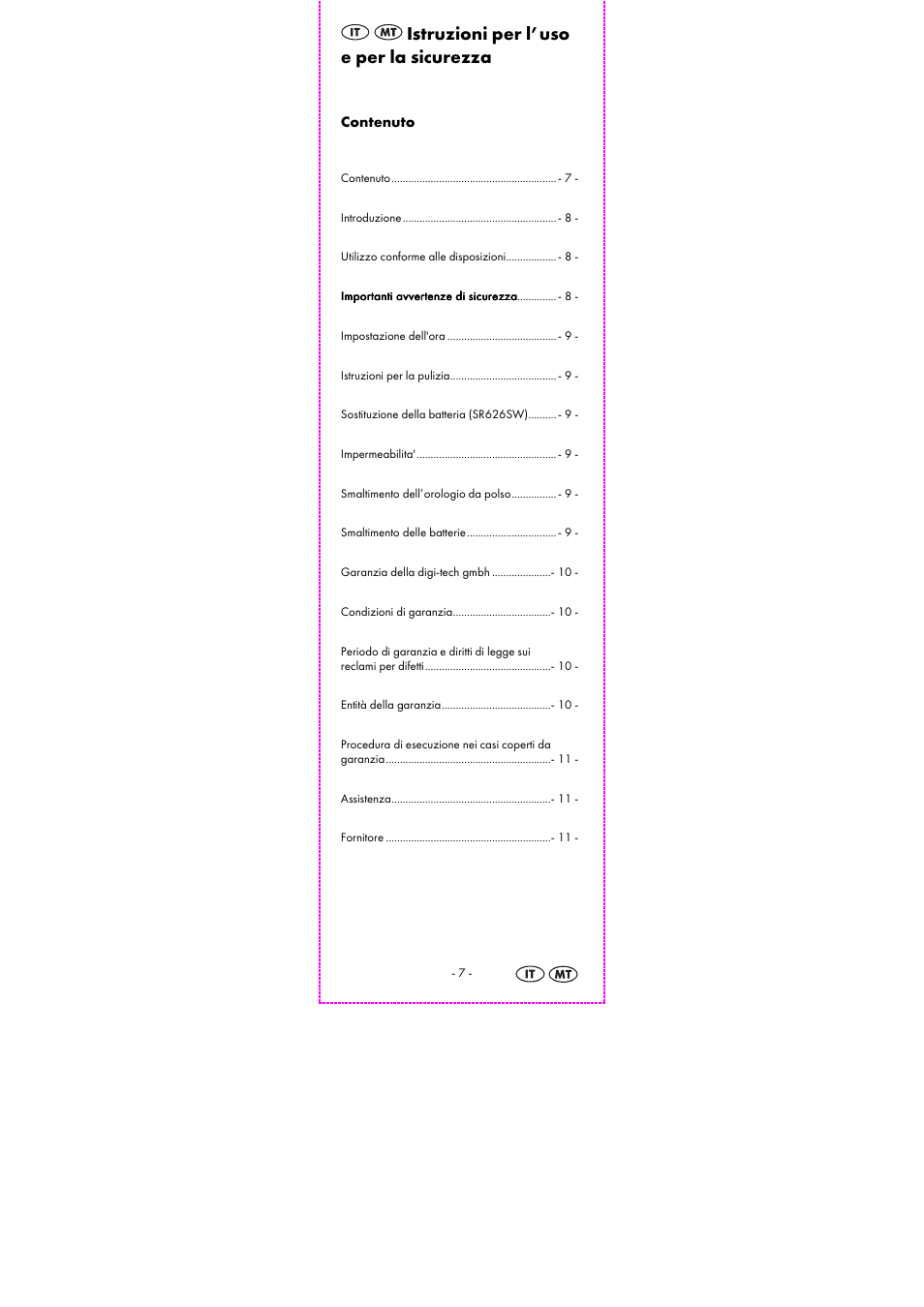 Istruzioni per l’uso e per la sicurezza | Auriol 2-LD3925-3-10 User Manual | Page 9 / 30