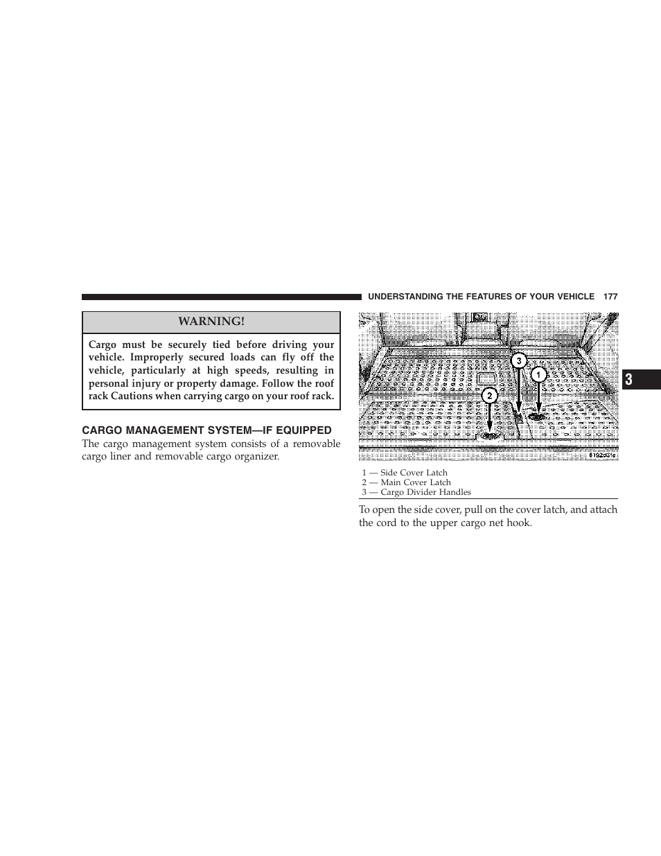 Cargo management system—if equipped | Dodge 2007 HB Durango User Manual | Page 177 / 475