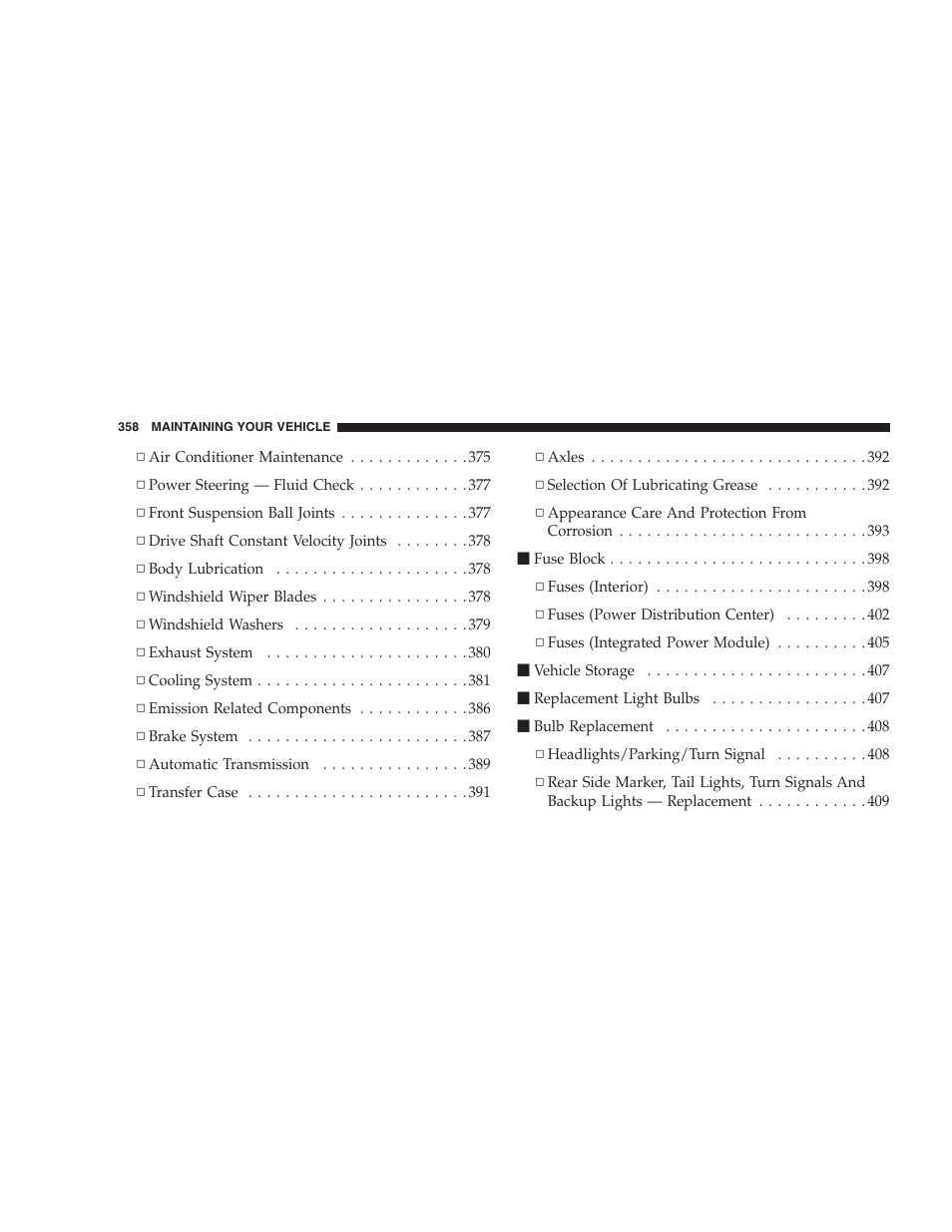 Dodge 2007 HB Durango User Manual | Page 358 / 475