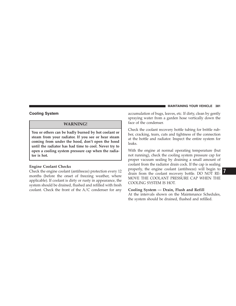 Cooling system | Dodge 2007 HB Durango User Manual | Page 381 / 475