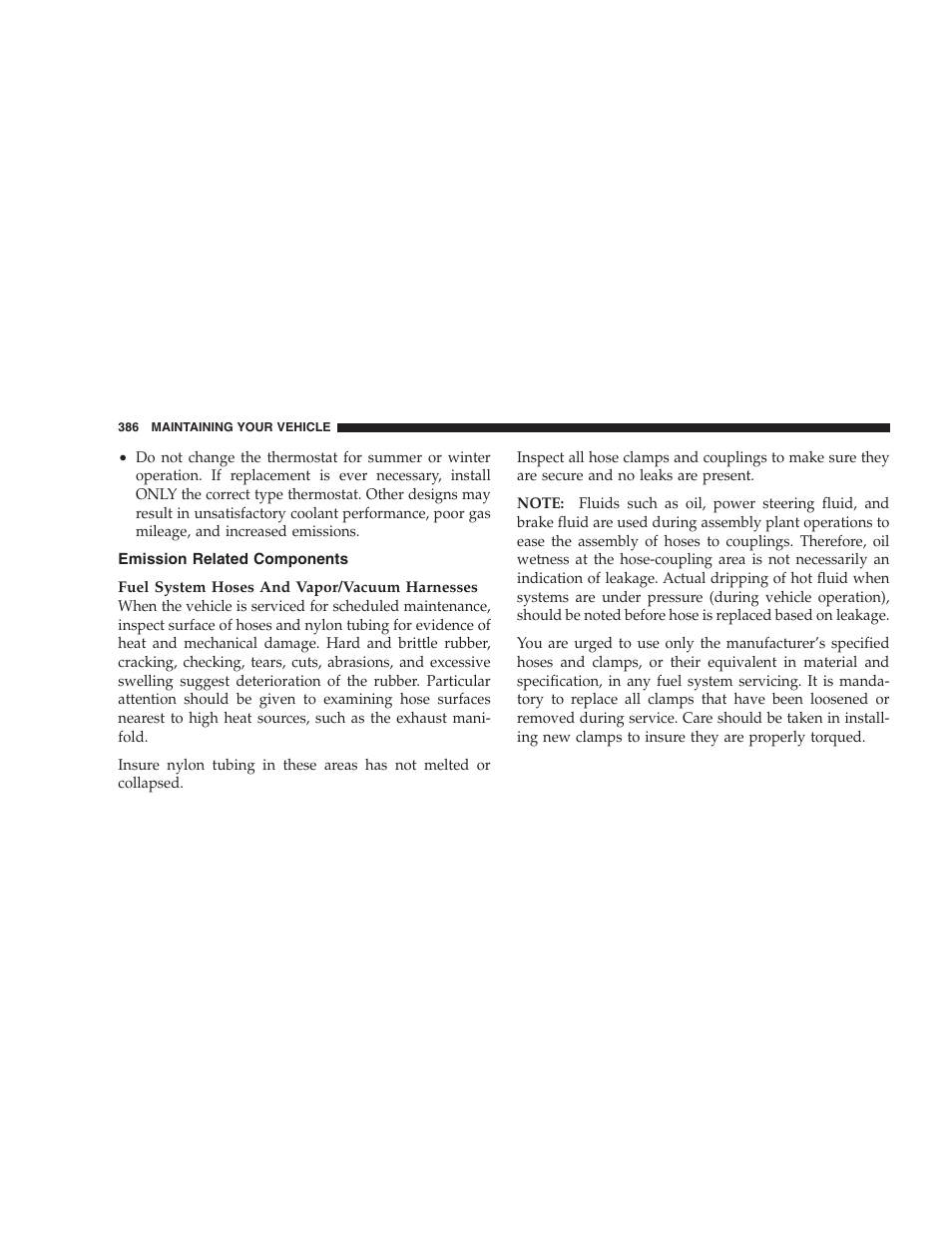 Emission related components | Dodge 2007 HB Durango User Manual | Page 386 / 475