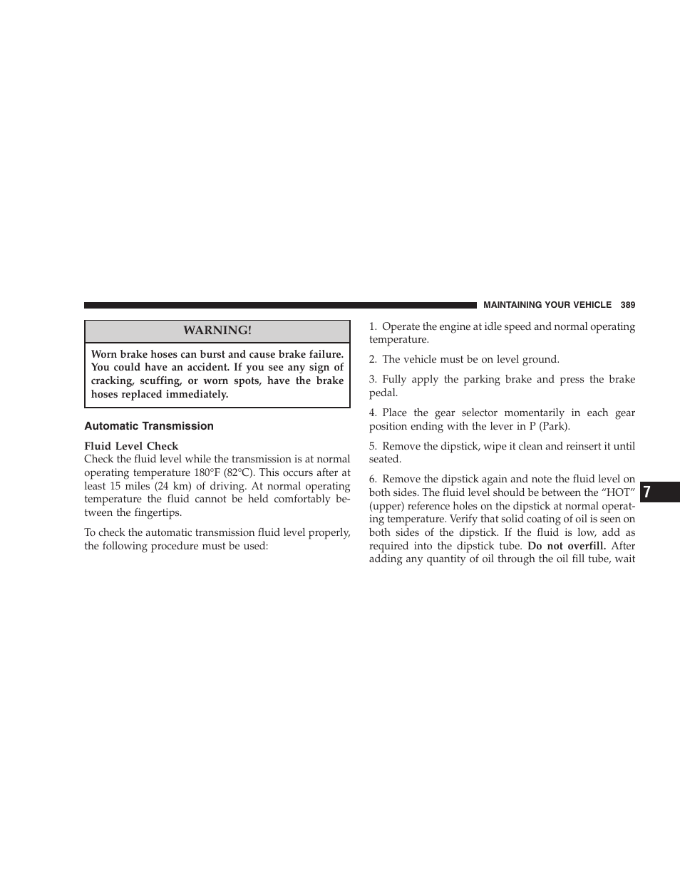 Automatic transmission | Dodge 2007 HB Durango User Manual | Page 389 / 475