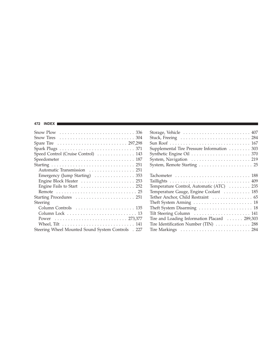 Dodge 2007 HB Durango User Manual | Page 472 / 475