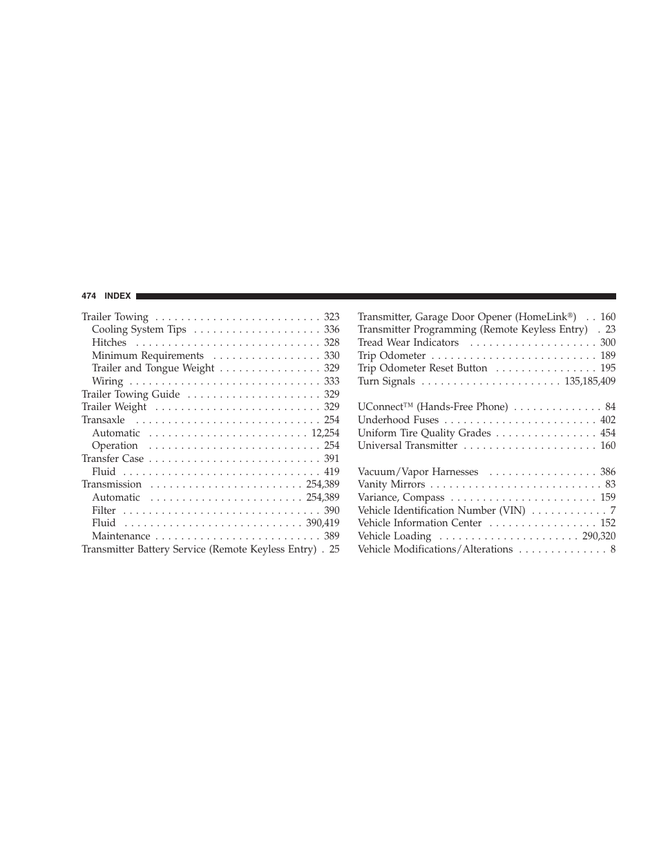 Dodge 2007 HB Durango User Manual | Page 474 / 475