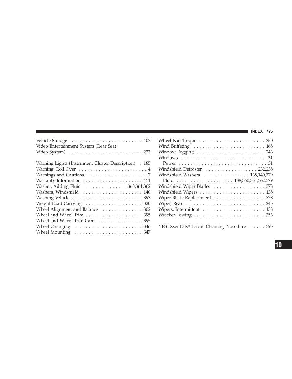 Dodge 2007 HB Durango User Manual | Page 475 / 475