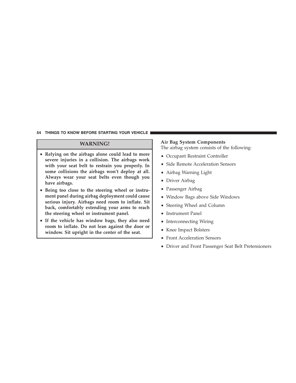 Dodge 2007 HB Durango User Manual | Page 54 / 475