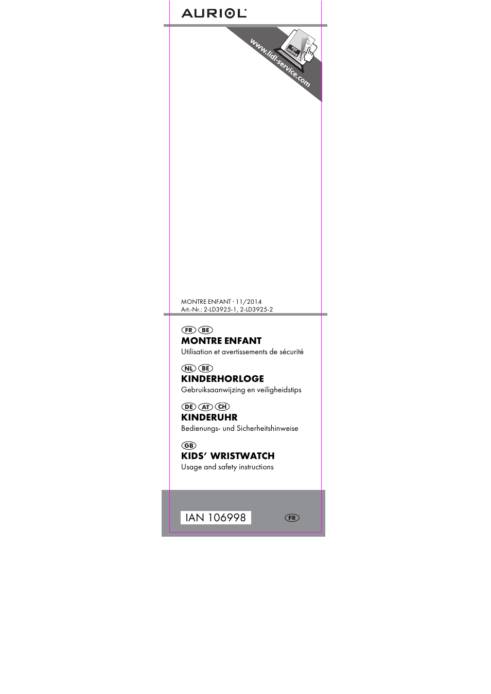 Auriol 2-LD3925-1_2 User Manual | 26 pages