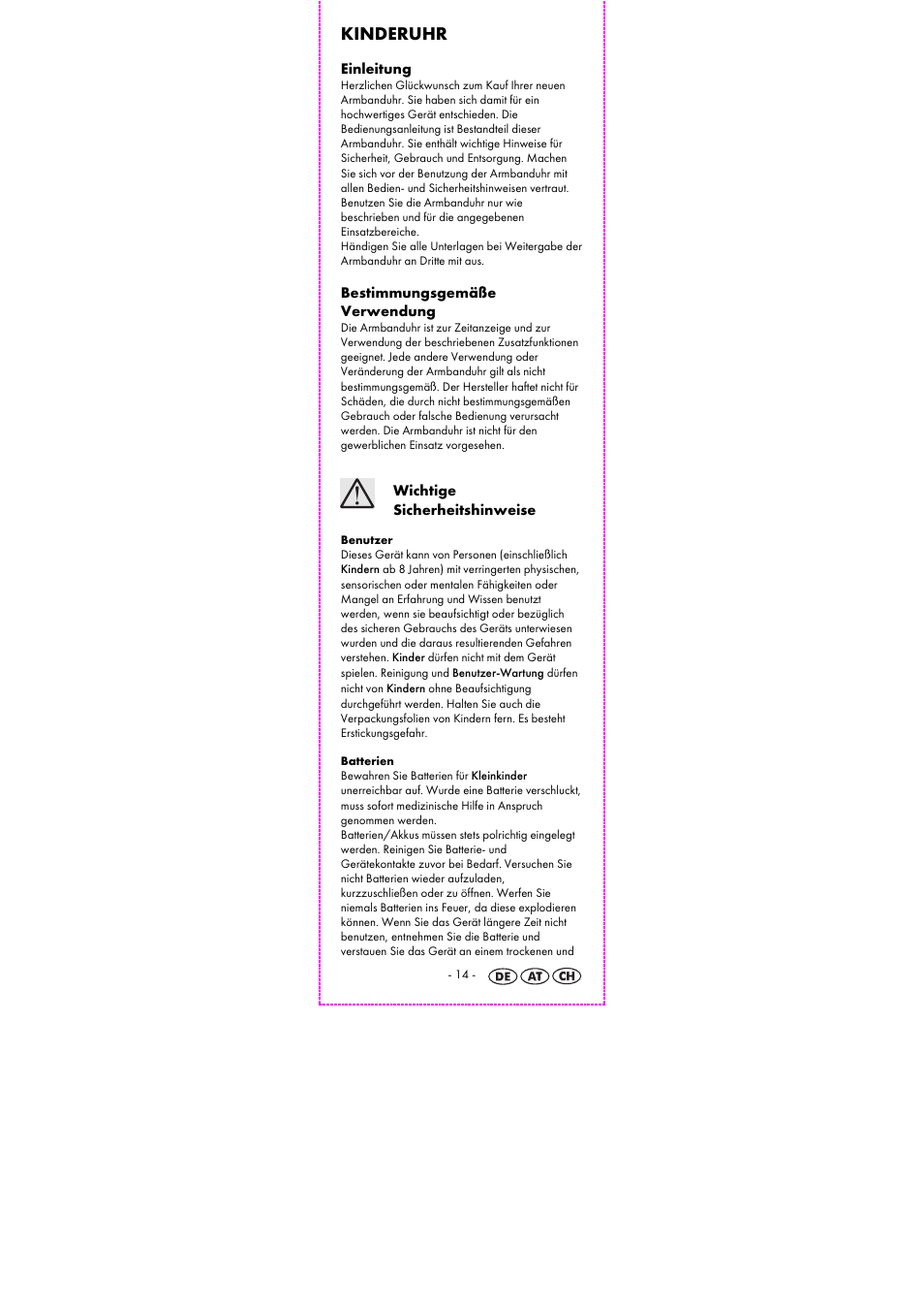 Kinderuhr | Auriol 2-LD3925-1_2 User Manual | Page 16 / 26