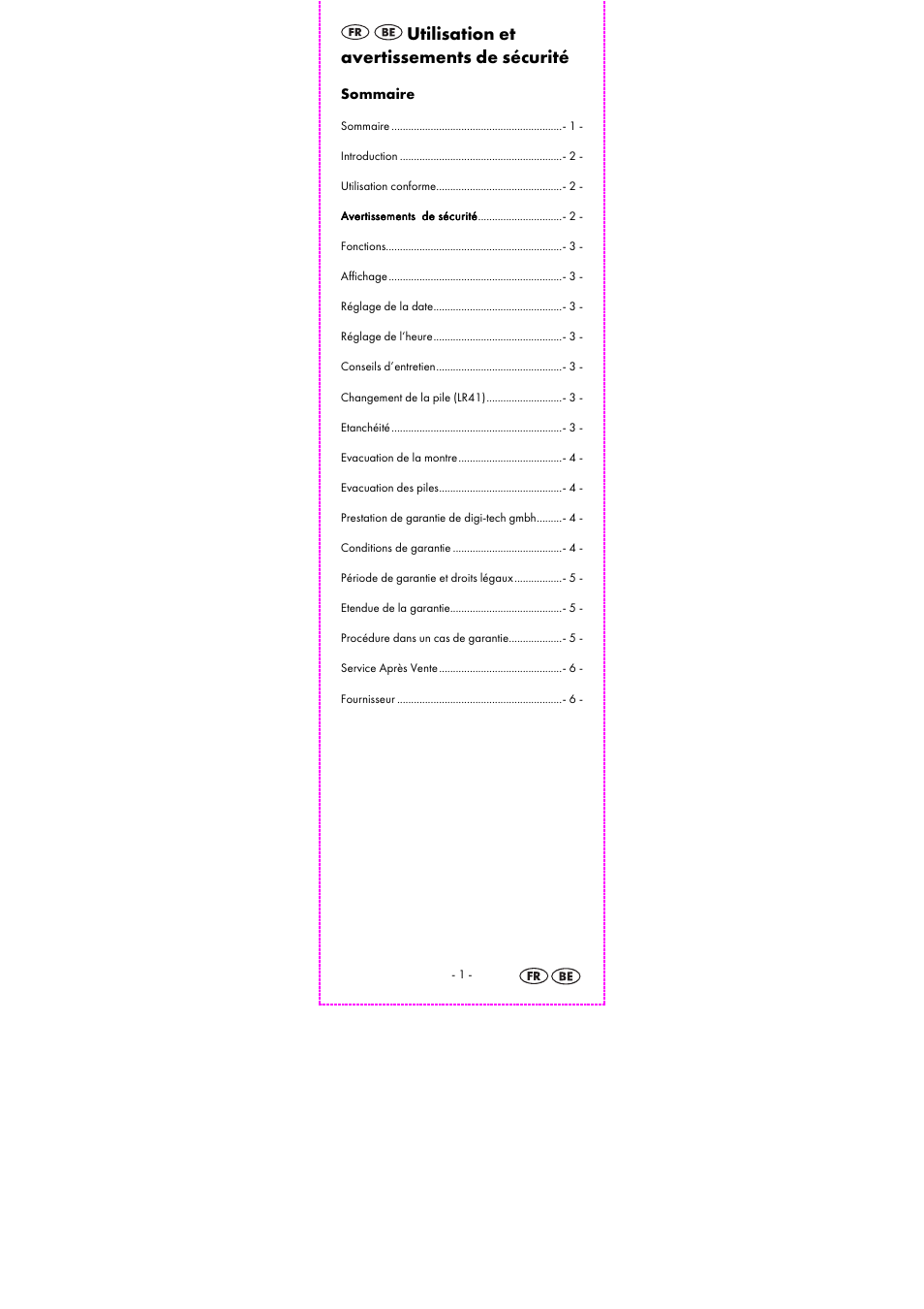 Utilisation et avertissements de sécurité | Auriol 2-LD3925-1_2 User Manual | Page 3 / 26