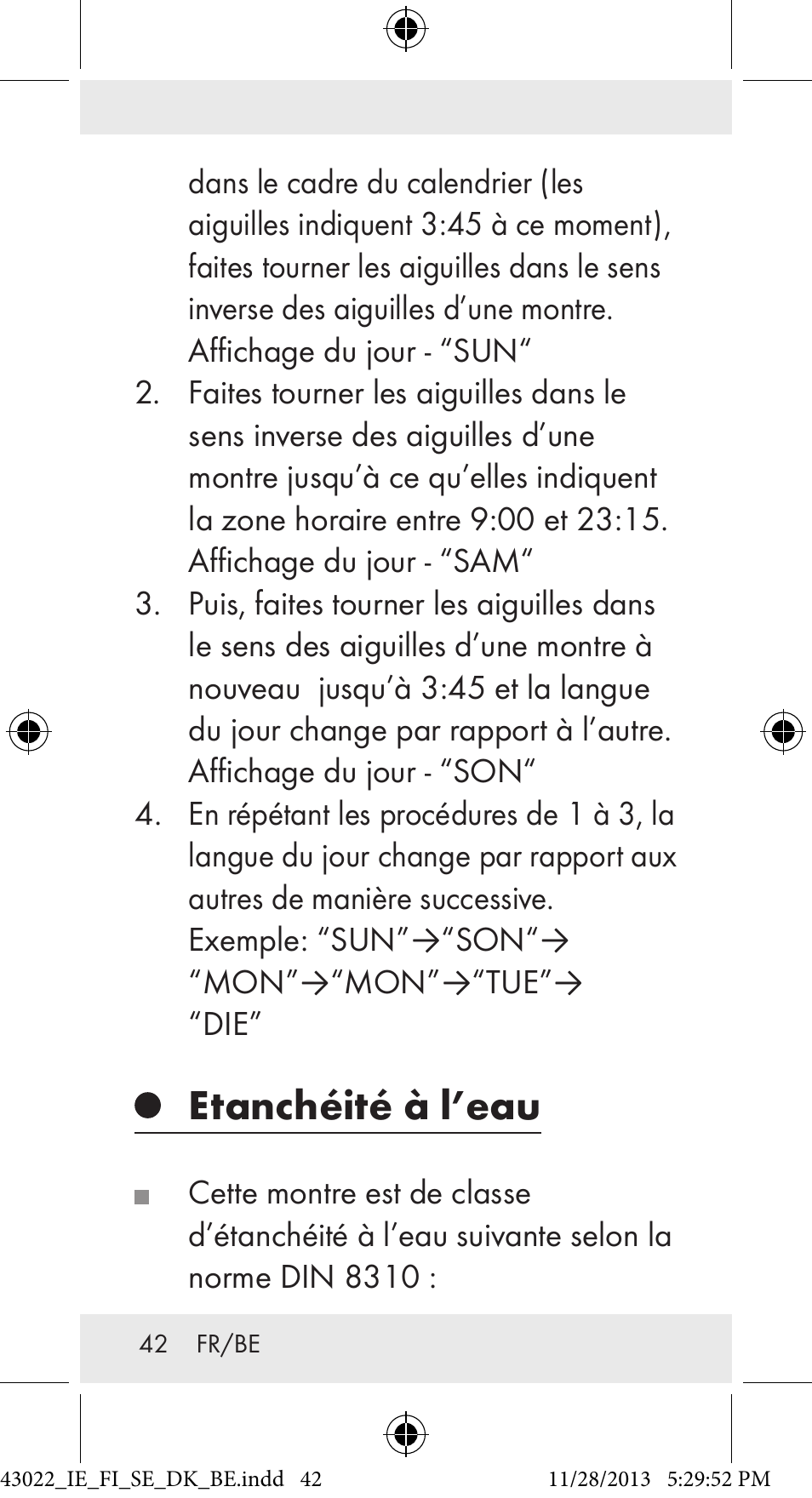 Etanchéité à l’eau | Auriol Z31970 User Manual | Page 42 / 65