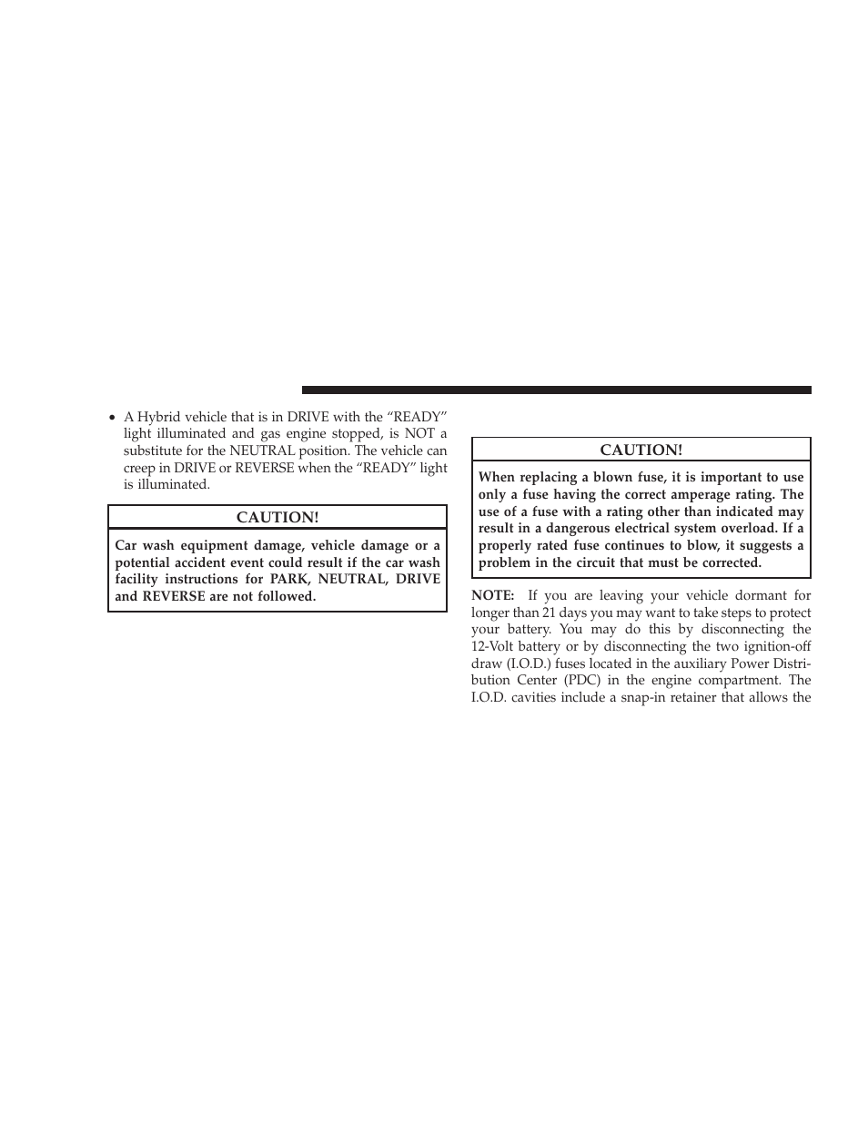 Fuses | Chrysler 2009 Aspen Hybrid User Manual | Page 100 / 138
