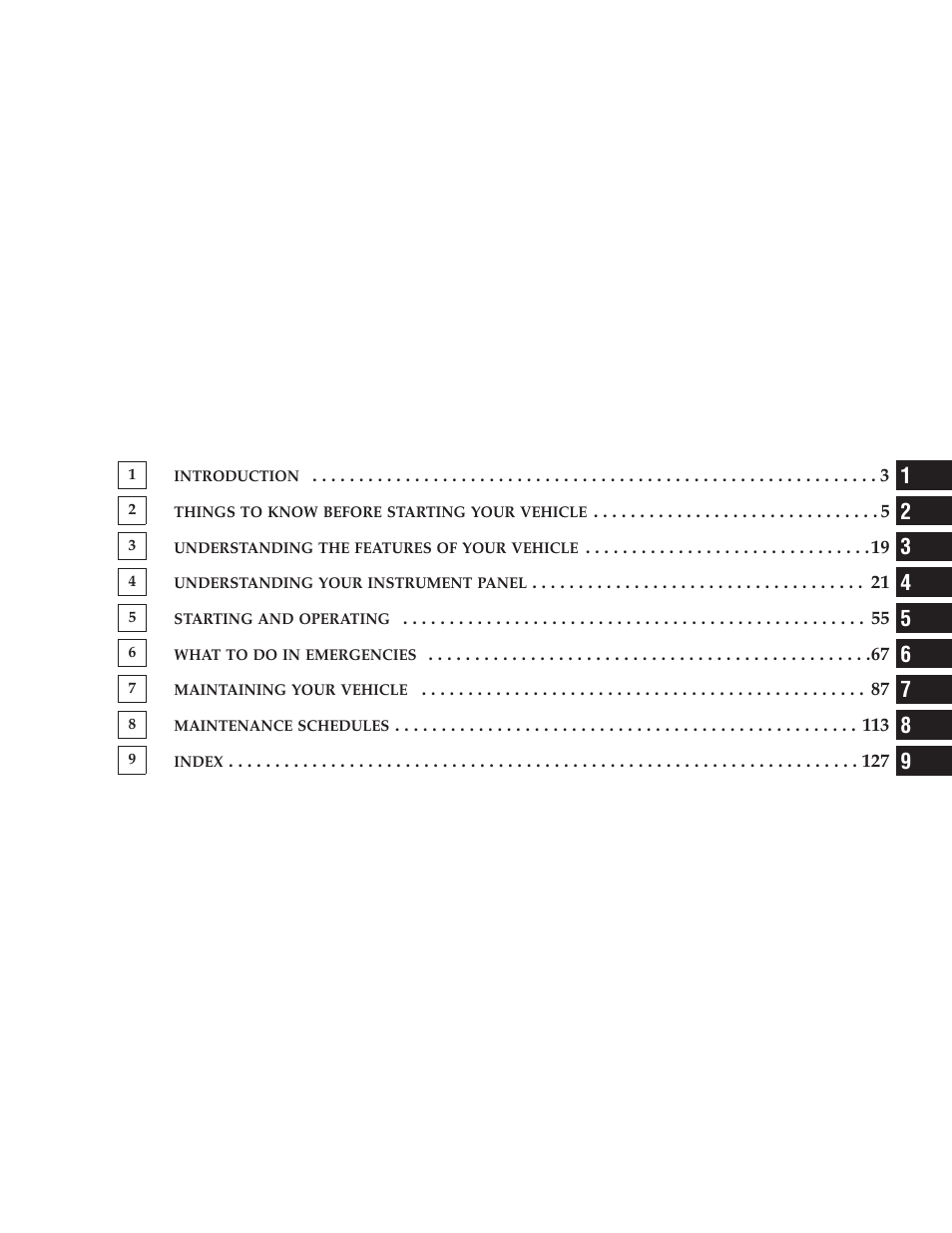 Chrysler 2009 Aspen Hybrid User Manual | Page 3 / 138