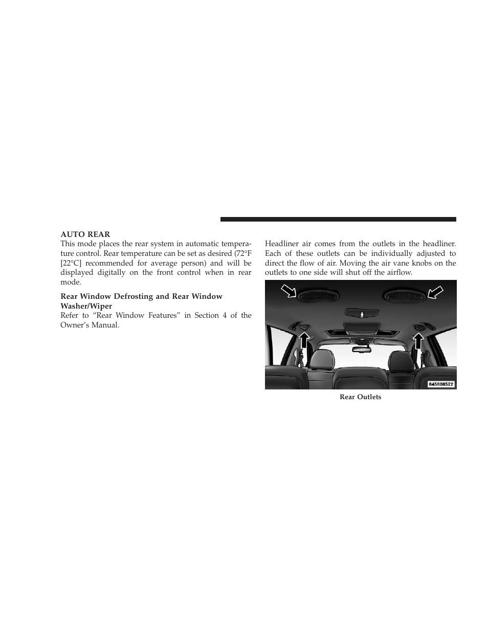 Rear zone climate control | Chrysler 2009 Aspen Hybrid User Manual | Page 50 / 138